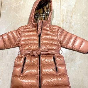 NWOT pink Burberry coat size 6Y